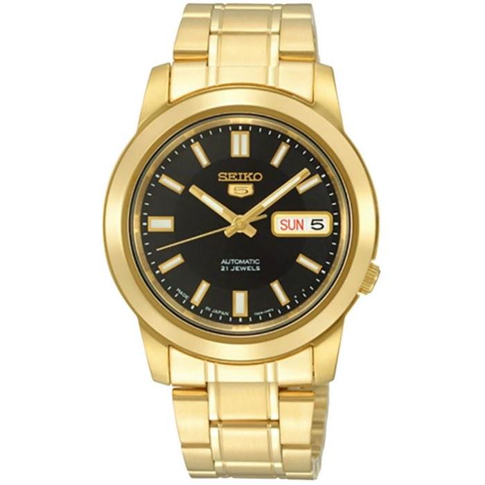 Seiko SNKK22K1 Automatic Black Dial Men's Watch, Black.