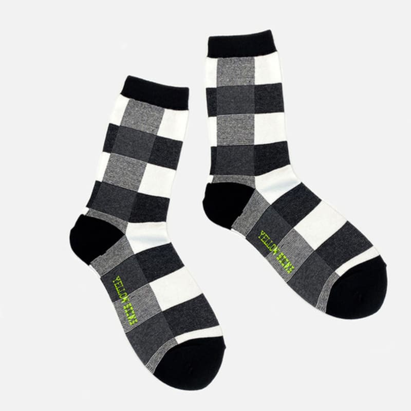 YELLOWSOCKS SQUARE BLOCK BLACK