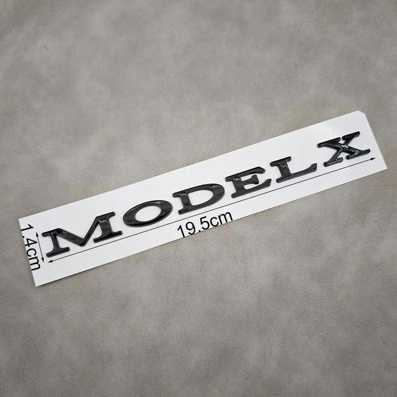 phbvg5 ABS Letters Model X Logo Chrome Black Red Emblem Car Rear Trunk Stickers For Tesla Model X Auto Badge Decals Accessories