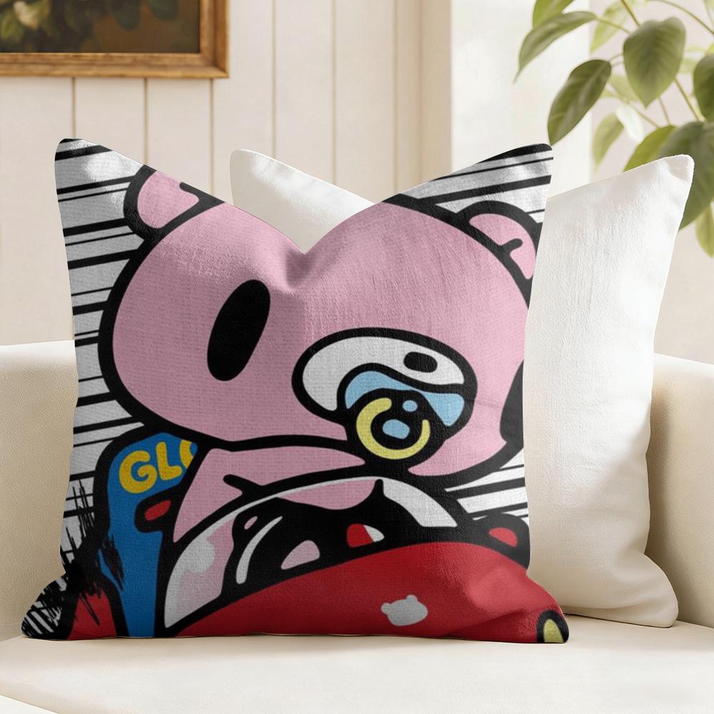 Cartoon Ggloomy Cushion Cover Eco Linen Pillow Case DoubleSided Print Breathable Durable Zipper Home Decor Gift
