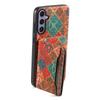 For Samsung Galaxy S25+ Case Flower Print Leather + PC + TPU Cover with Card Holder Kickstand