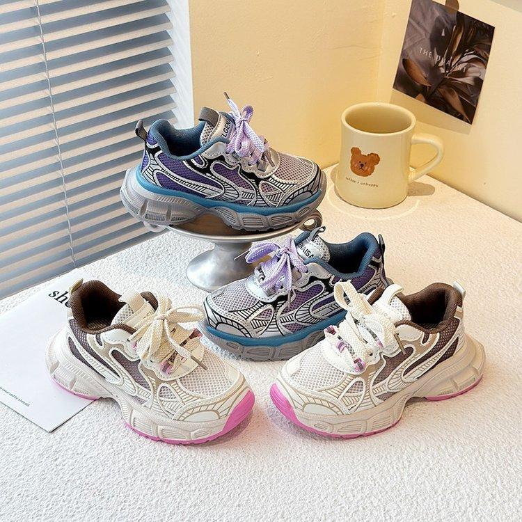 Children's spring new fashion trend dad shoes older children non-slip breathable sports shoes boys and girls fried street running shoes