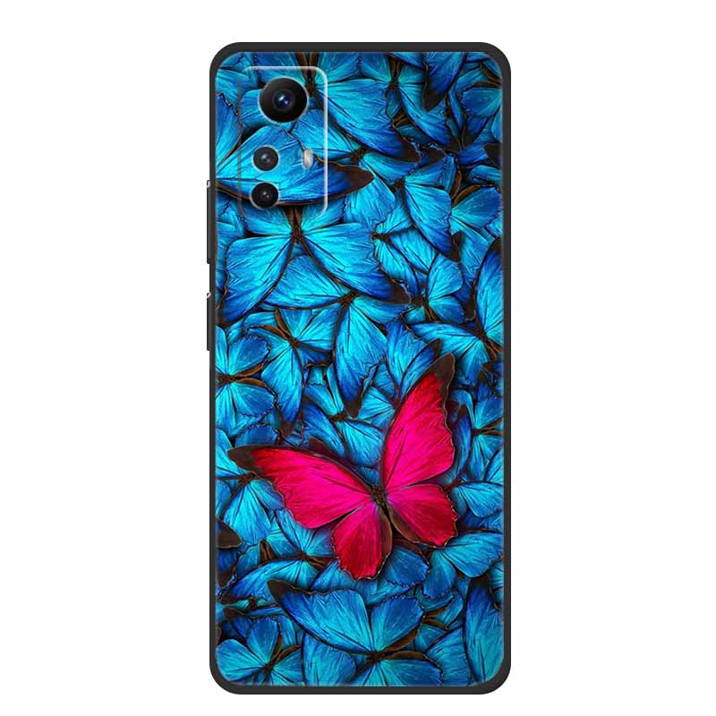 For Xiaomi Redmi Note 12S Case Cool Animals Soft Silicone TPU Phone Case for Redmi Note12S Luminous Butterfly Shockproof Fundas