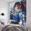 Game Anime Zhu Yuan Tapestry Room Decor ZZenless Zone Zero Wall Cloth Party Hanging Background Room Decor Baby Room
