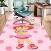 1pc Strawberry Princess2 Design Area Rug - Non-Slip, Soft & Cozy Floor Mat for Living Room, Bedroom, Office - Indoor/Outdoor Decorative Carpet