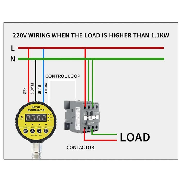 Digital Pressure Switch  Vacuum Digital Electric Contact Water Pump Pipeline Fire Negative Differential Pressure Gauge