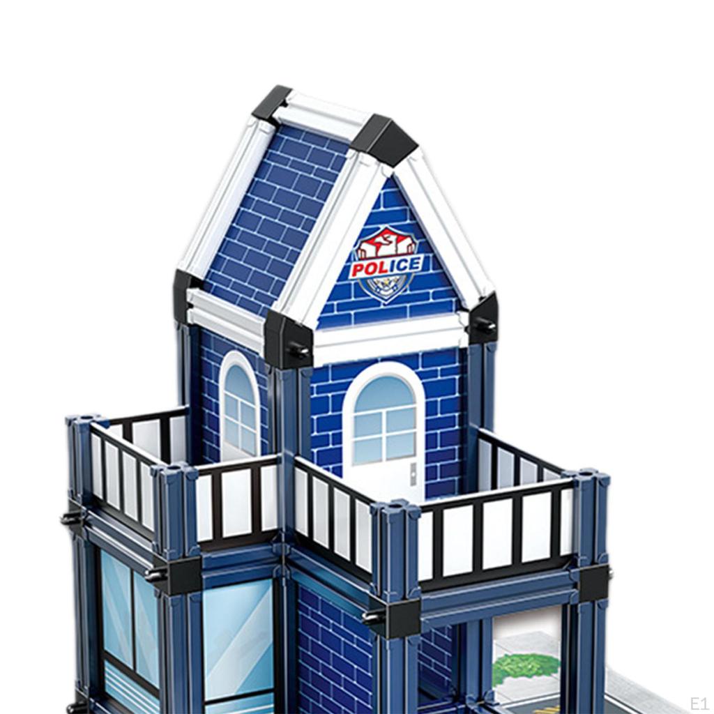 Law Enforcement Building Set Mini Model House DIY Craft Kit for Architectural Making