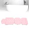 Full Body Bath Pillow Neck Back Support with Anti Slip Suction Cups Foldable Bathtub Pillow Spa Accessories for Adults Pink