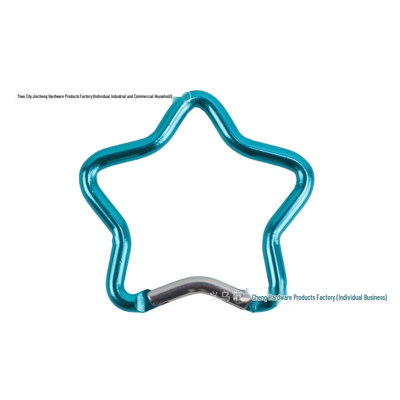 Outdoor Aluminum Alloy Five-Point Star Carabiner for Climbing and Luggage with Quick Release.
