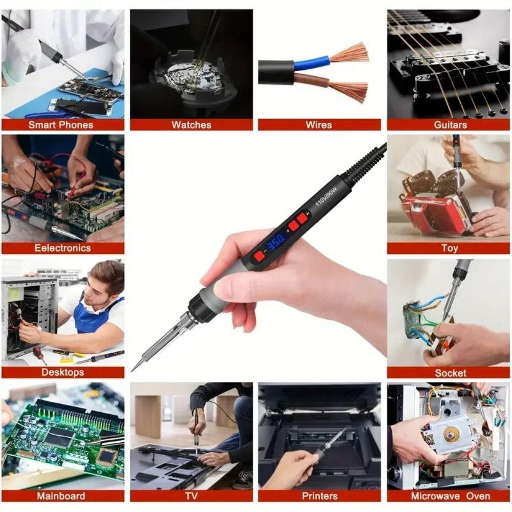 90W Soldering Iron Kit LCD Digital Soldering Repair Tools Welding Heating Pen  Electronic Component