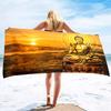 Golden Buddha Print Bath Towel - Soft Microfiber for Travel, Pool & Spa - Ideal Gift for Serenity and Meditation Enthusiasts