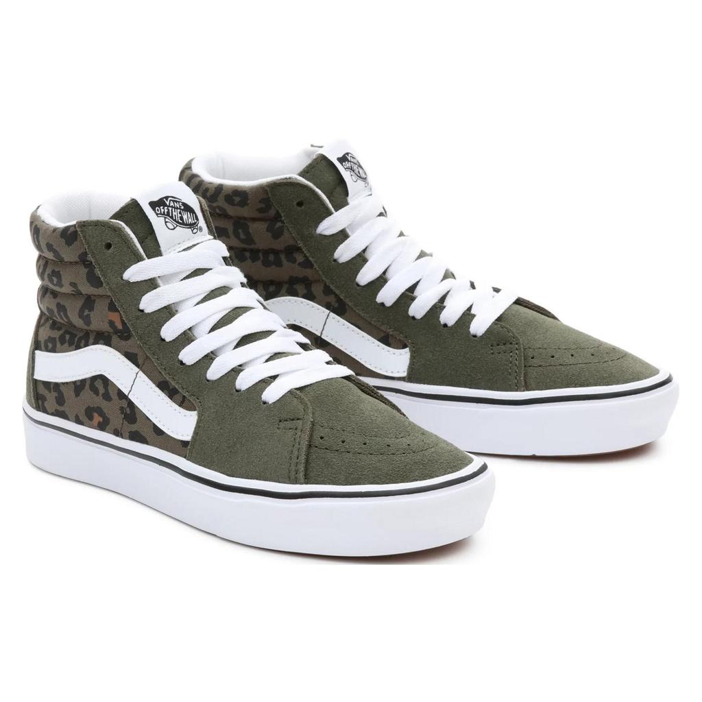Vans Sk8 Comfycush Kožené Vysoké Skate Boty Unisex Tenisky Zelené VN0A7TNOKCZ