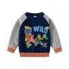 Autumn New Mountain Children's Clothing Boys Double-layer Cotton Thread Bear Holiday Pullover Sweater Children's Shoulder Sleeves Thick Top