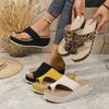 Women Platform Wedge Sandals Plain Open Toe Wedge Sandal Womens Casual Summer Tan Flat Shoes For Woman Outdoor Wear Sandalias