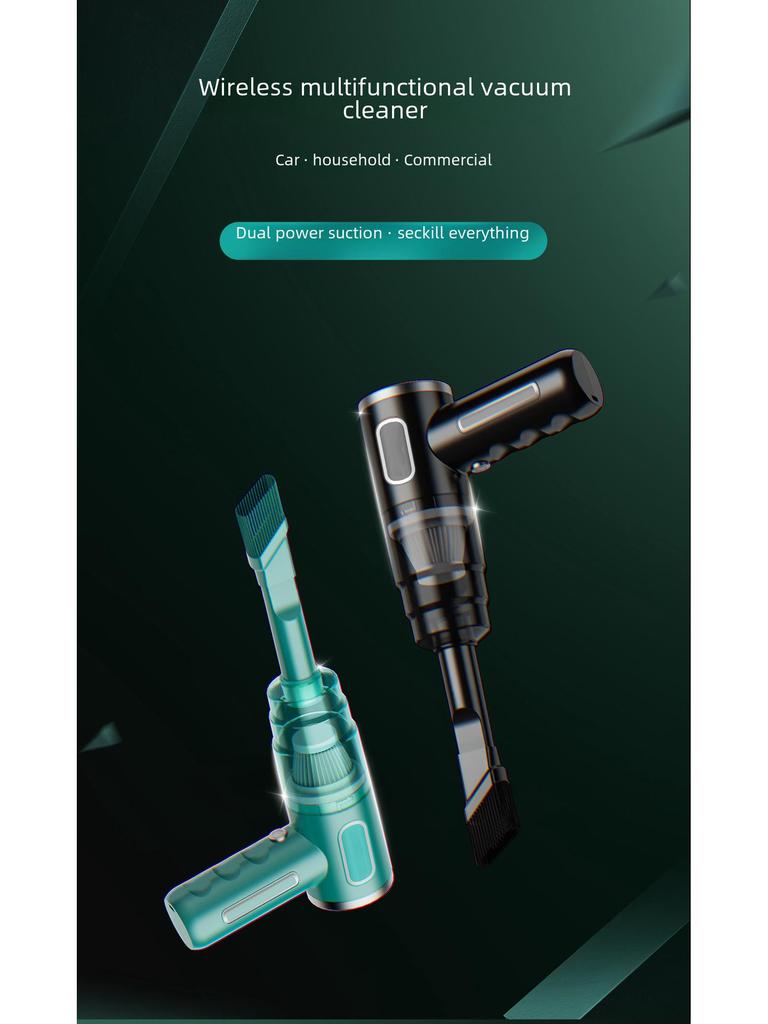 Wireless Portable Handheld Car Vacuum Cleaner with High Suction - Small Mini Dust Blower for Home Use