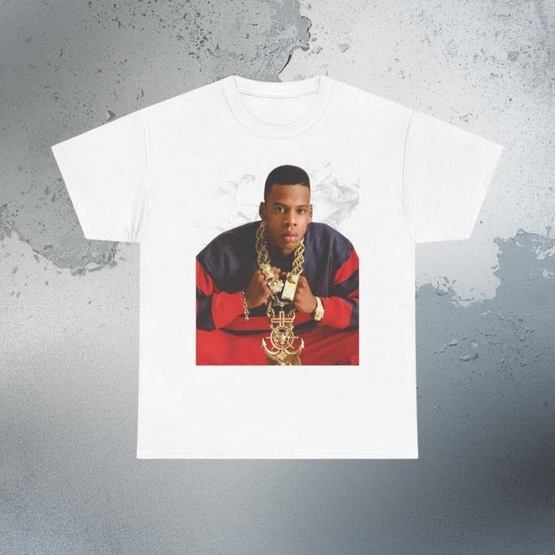 Jay Z Retro Rap Legend Jigga Gold Chains T-Shirt | Hip Hop Memorabilia Unisex T-Shirt XXXXL