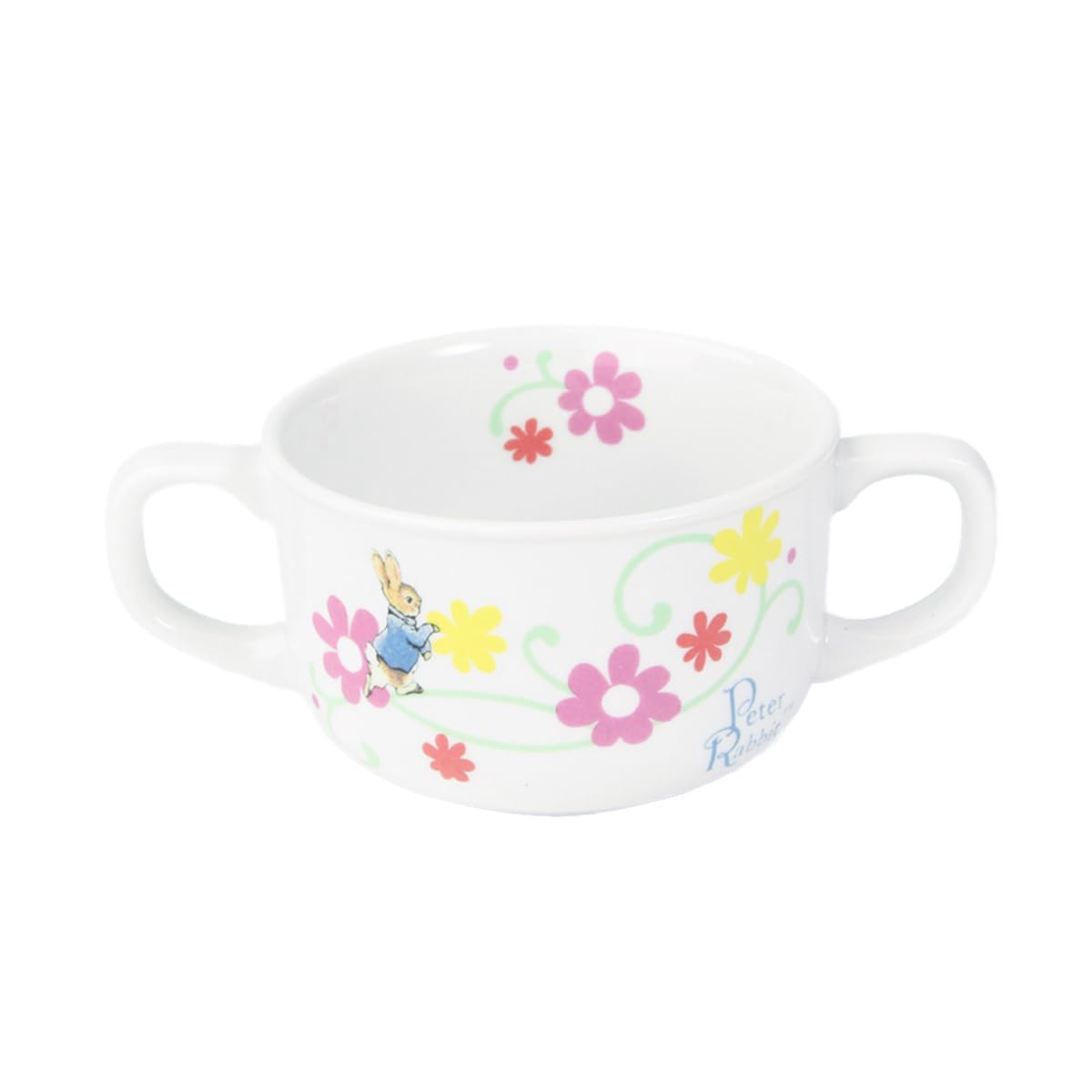 

OGISO Peter Rabbit Fleur Two-Handled Cup (Dishwasher and Microwave Safe)
