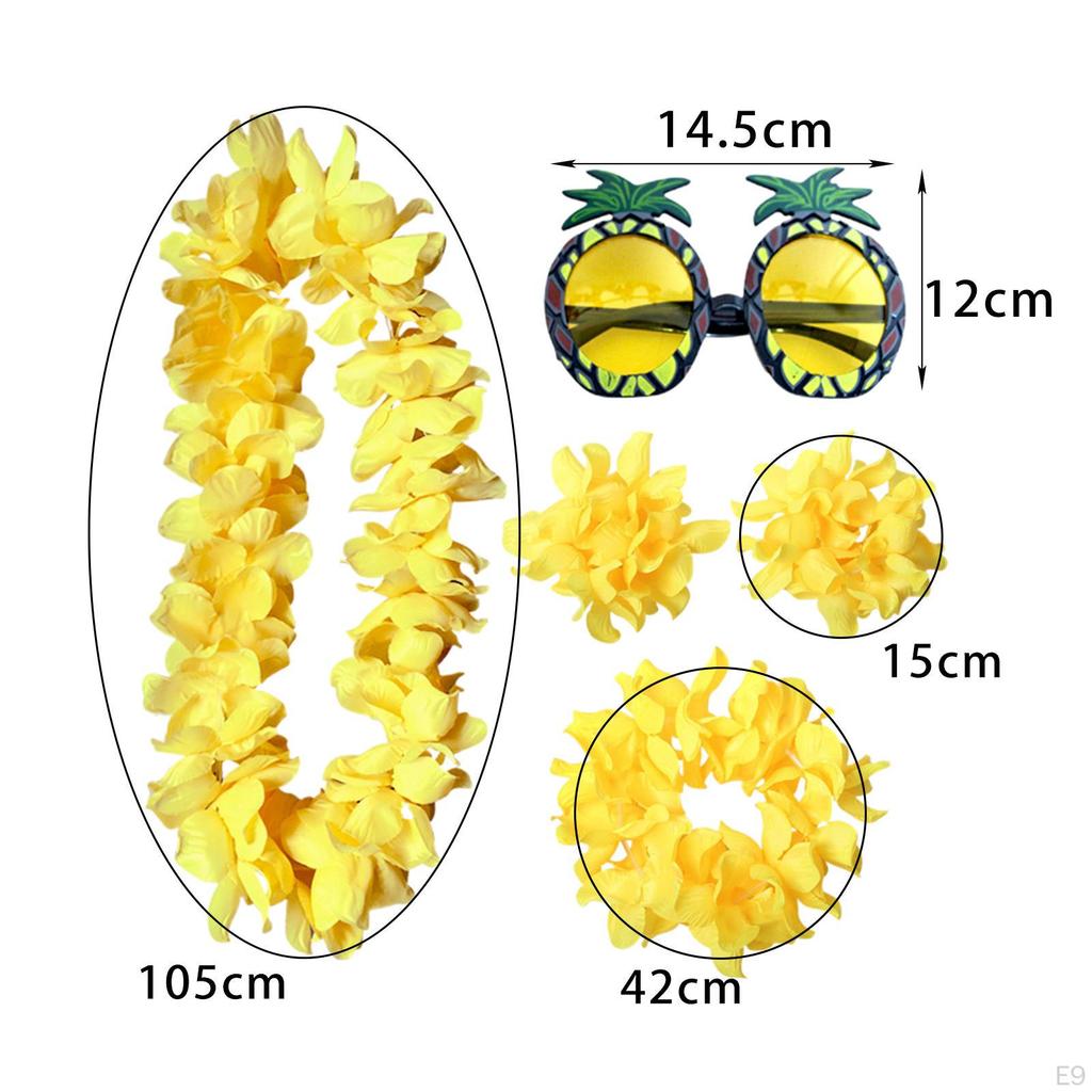 Conjunto de Colar e Tiara Havaiana para Festas na Praia Eventos