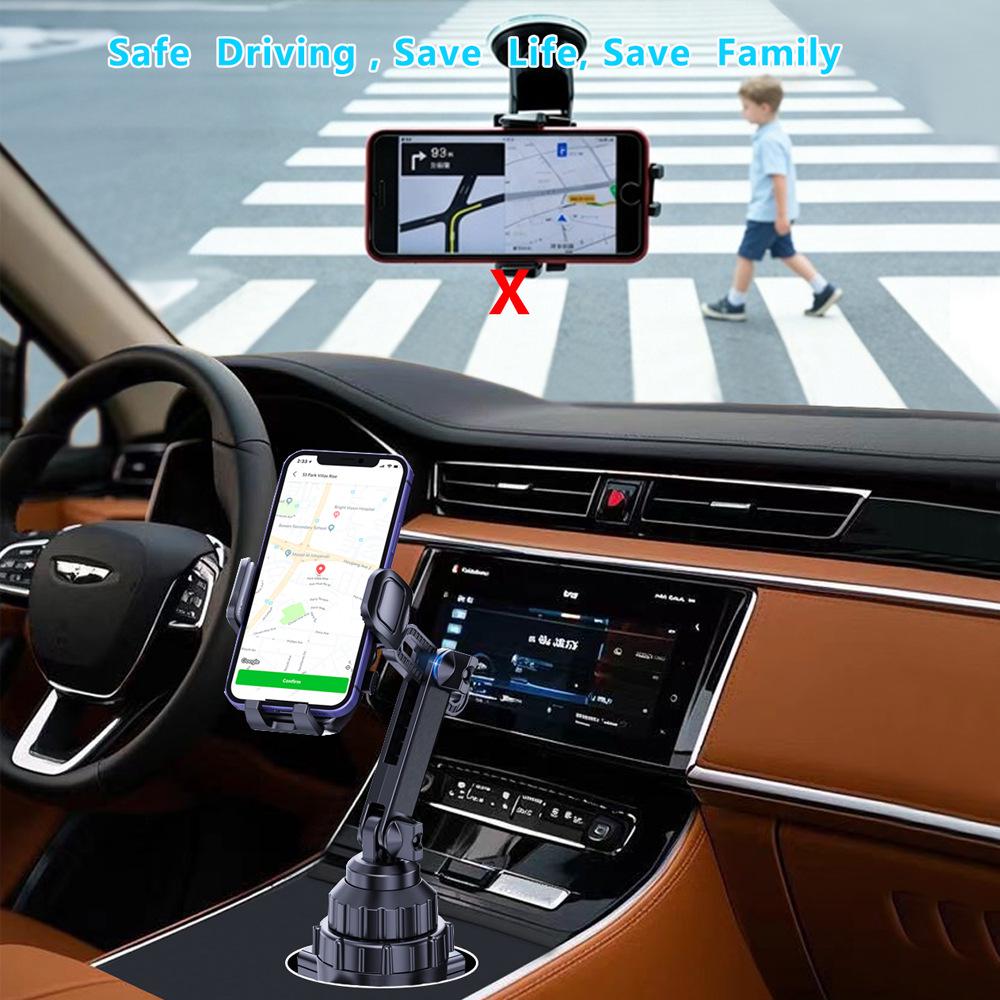 Support de téléphone de voiture amélioré à rotation 360°: Support Anti-Secousse pour Navigation & Streaming en Direct