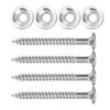 4 Sets Guitar Neck Joint Bushing Set Metal Ferrule Bolt with Screw Accessory for Electric Bass