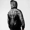 ROADVIBE Hanorac pentru Bărbați Harajuku Dark Streetwear Grafică Luminoasă Sabie Magică Imprimată Hanorac cu Glugă Vintage Retro Croială Largă Unisex Modă