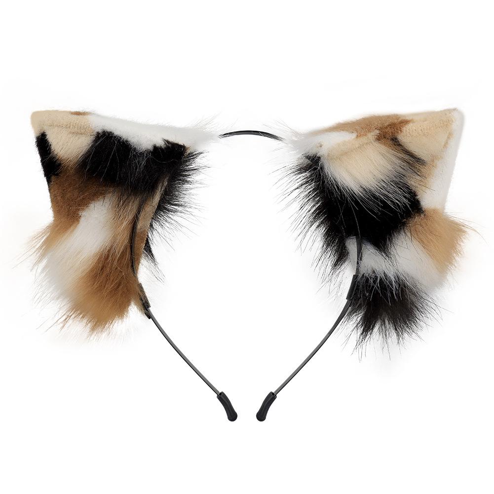 Animals Ears and Tail Plush Ears Hair Hoop Costume Accessories Long Tails for Masquerade Birthday Carnival Women Girls Holiday