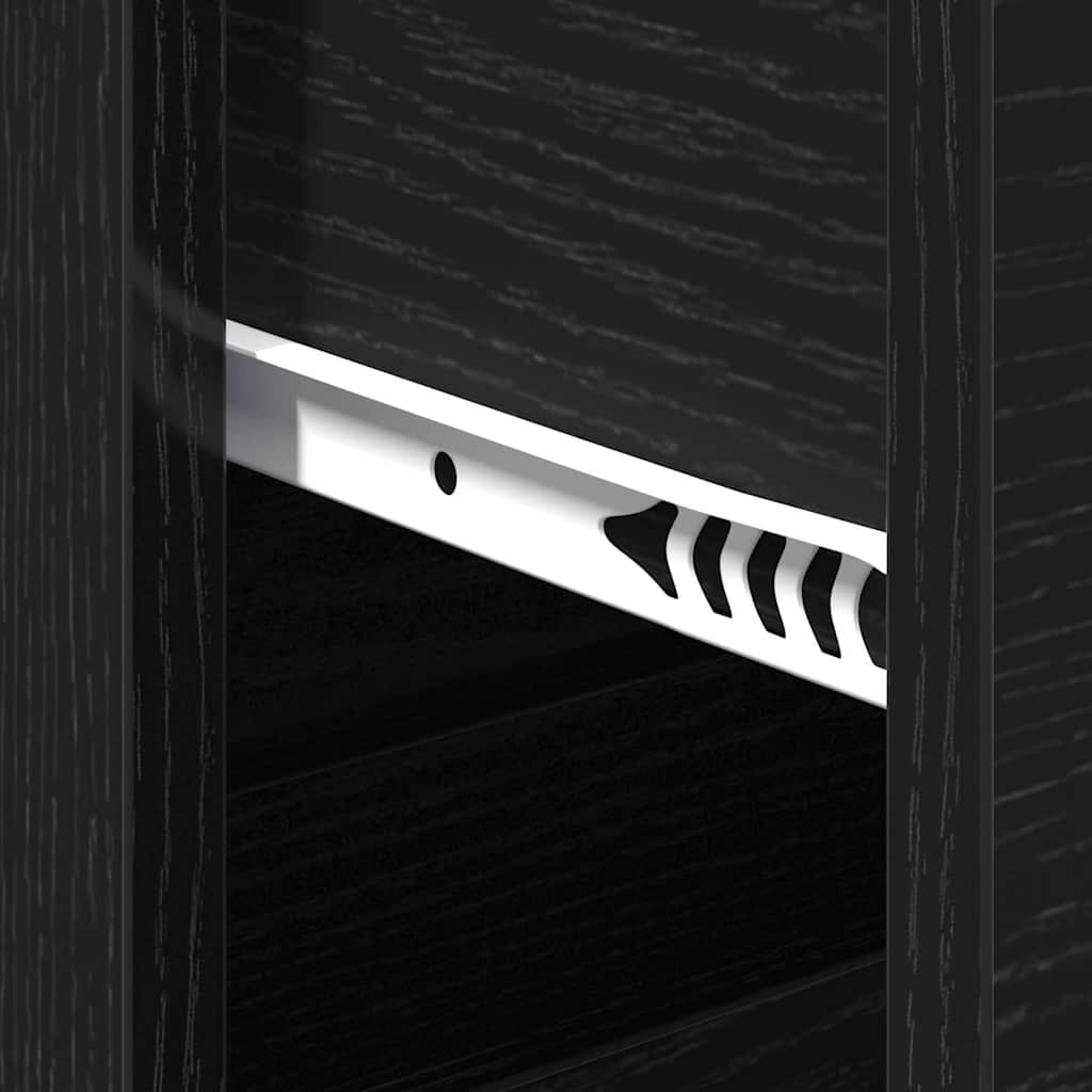 Sideboard Black Oak Effect 60 x 31 x 84 cm Engineered Wood