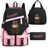 New Labub Children's School Bag Backpack Lunch Bag Pencil Case Three-piece Set