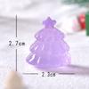Mini Christmas Tree Micro Landscape Figure Ornament Luminous Pine Tree Decorations Ornament Desktop Decor Resin Craft