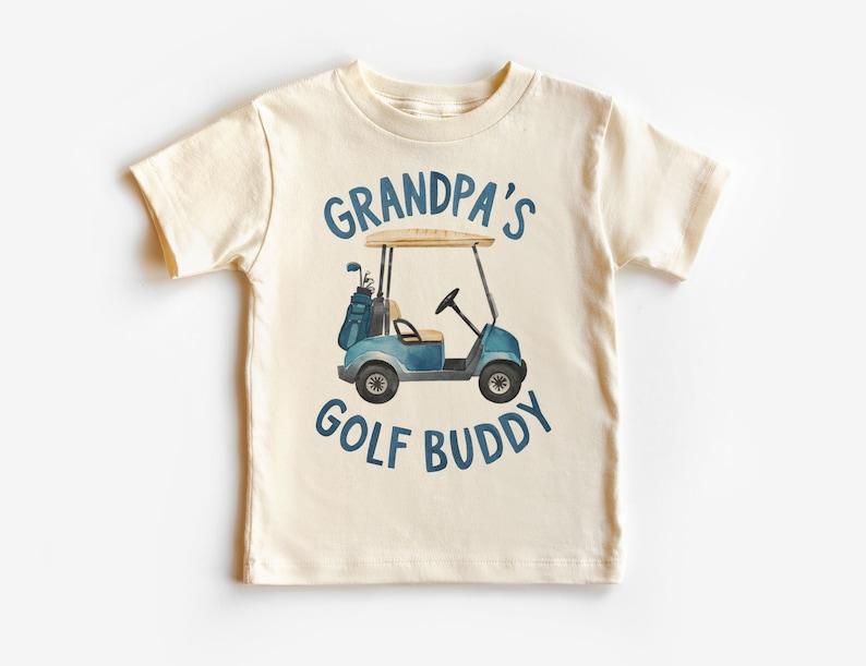 Grandpa s Golf Buddy Shirt - Grandfather Grandson Golfing T-Shirt - Grandpa And Me Tees - Boho Natural Kids & Youth Shirts 100