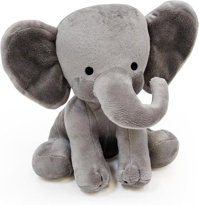 Peluche a forma di elefante grigio da 25 cm, animali kawaii, morbidi cuscini imbottiti per dormire, regali decorativi per la cameretta dei bambini