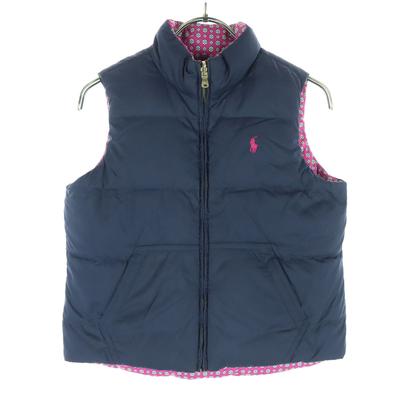 Poignée réversible globale Gilet en duvet 140 Système bleu marine rose Enfant D'occasion
