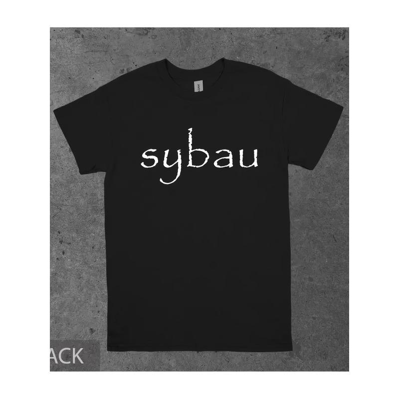 European size T-Shirt with Graphic Print with  Sybau  Font, Street Style Casual Shirt for Men, Trendy Fashion T-Shirt S