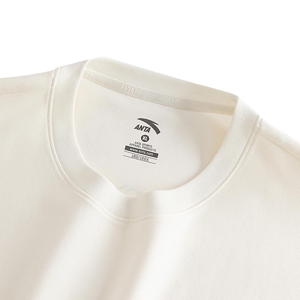 Anta T-shirt a Maglia Larga a Maniche Corte Unisex Top Avorio 972628113-2