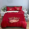Detroit Logo Red Bedding Set Bedding Duvet Cover Set Duvet Cover Pillowcases  (1 * Duvet Cover 2 * Pillowcases, Without Duvet Insert)