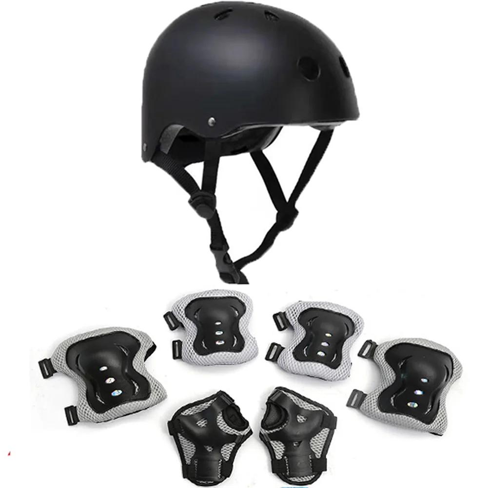 Children Protective Body Gear Safety Protection with Helmet Impact Resistant 7 In 1 Shock-absorbing Breathable for Outdoor Sport