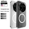 For Xiaomi 17 Ultra Case Clear Non-Yellowing Magnetic Fast Wireless Charging Skin Friendly Screen Lens Protection Case Cover