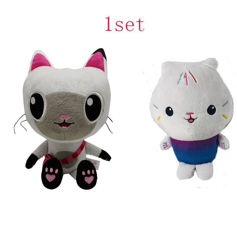 2pcs/lot Gabby's Dollhouse Plush Toy Mercat Mermaid Pandy Paw Cakey Kitty Fairy CatRat Stuffed Animal Plushie Doll Fan Girl Gift