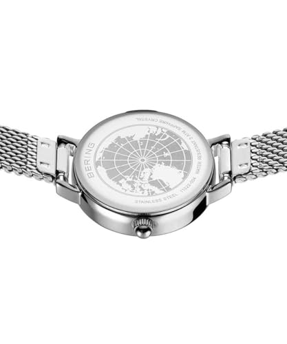 Bering Women's Classic Mini Watch, Silver, Mesh Strap, 11022-004