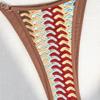1011 new European and American seaside vacation multi-color bikini swimsuit tight fashion sexy babes striped straps