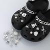 Bear Rhinestone Chain Silver Crocs Accessories DIY Shoe Buckle Flower