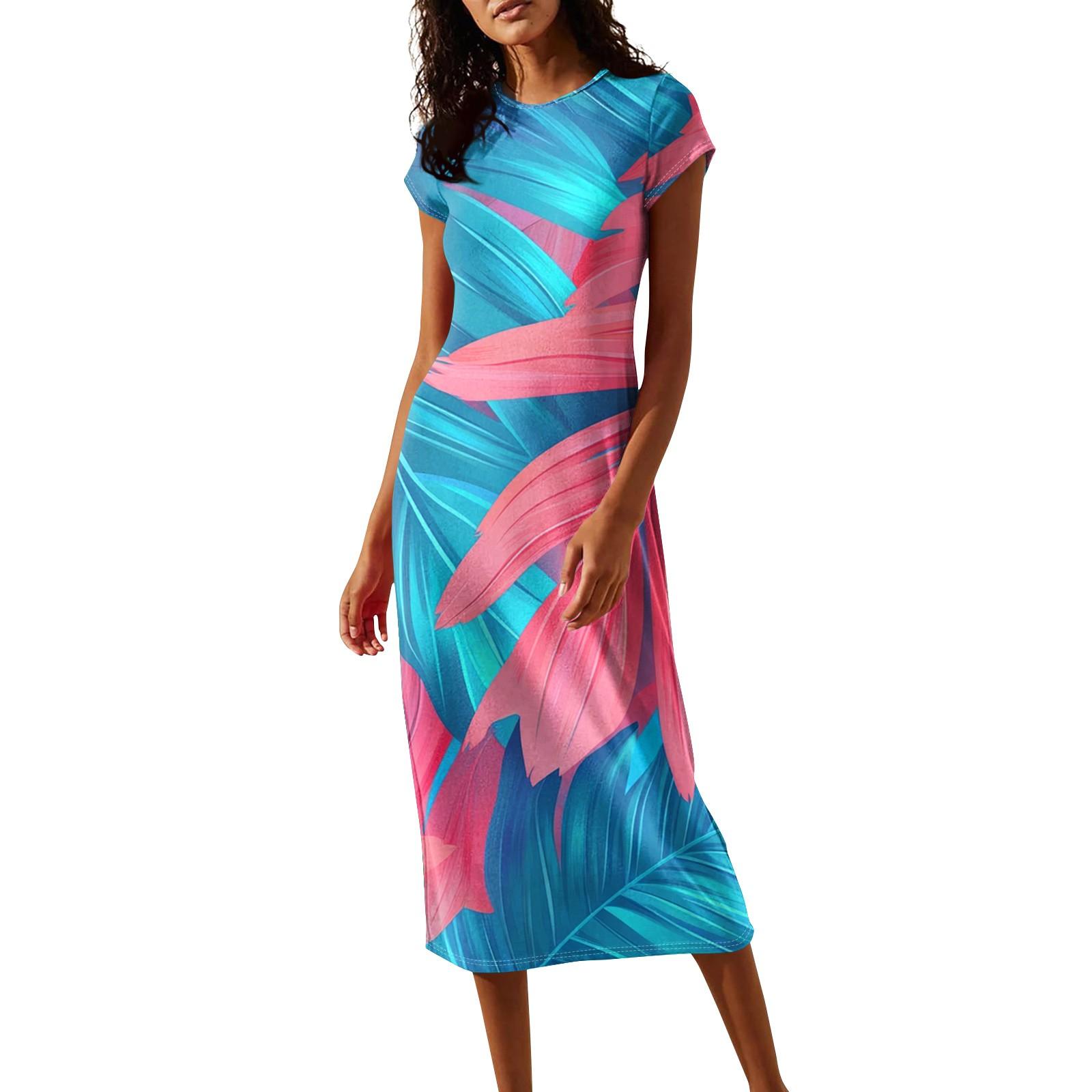 

Женские платья миди с коротким рукавом и воротником-хомут, весна-лето, вечернее платье M розовый