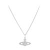 Vivienne WeStwood Women S Mini Bath Relief Silver Necklace 63020086 P116