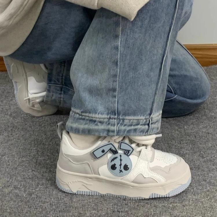 Original Color Matching Thick Baseplate Shoes Female Versatile Student Wear-resistant Sports Shoes Female