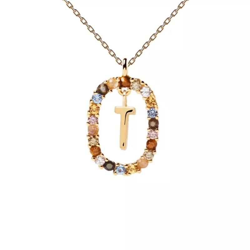 26 Engelse Letters Hanger Ketting Zircon Mode A - Z Initiaal M S C K Trendy Alfabet Lange Ketting Voor Vrouwen Mijn Sieraden