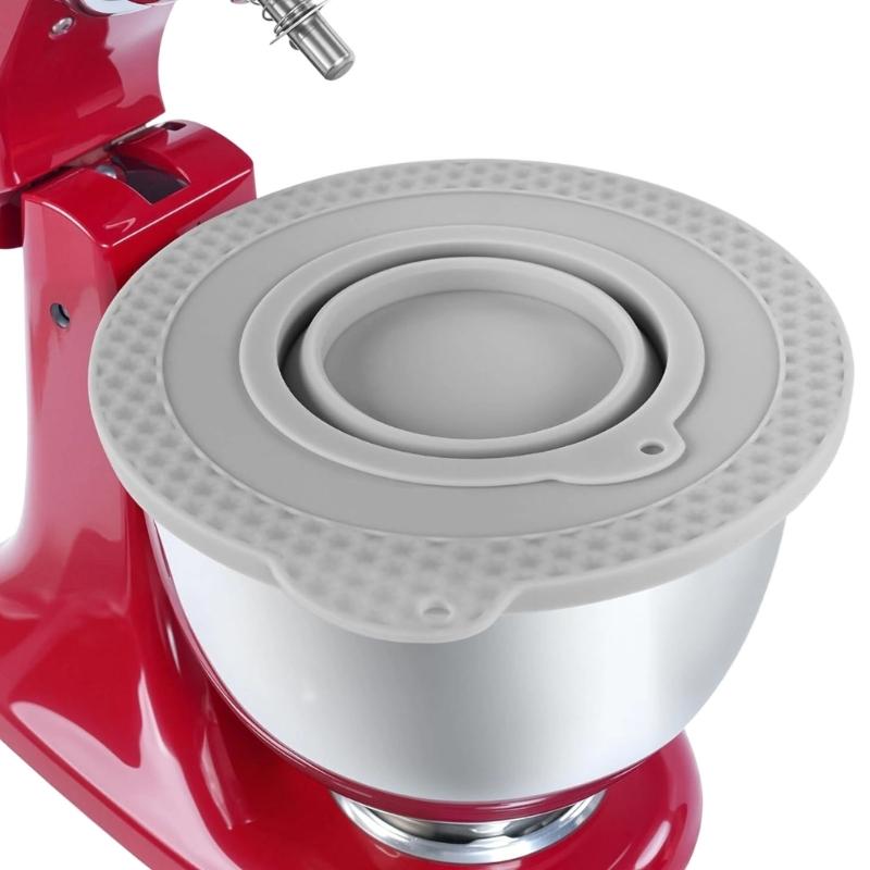 

Silicone Mixing Bowl Cover Splash Proof Stand Mixer Bowl Lid for 4.5-5QT Tilt Head Stand Mixers Bowl Kitchen Accessory