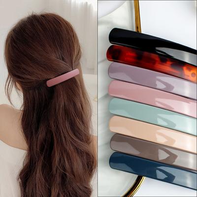 Frosted Back of The Head Hair Clips Headdress Female Lady Simple Large Hair Clip Spring Clip Hair Styling Hairpin Korean Fashion