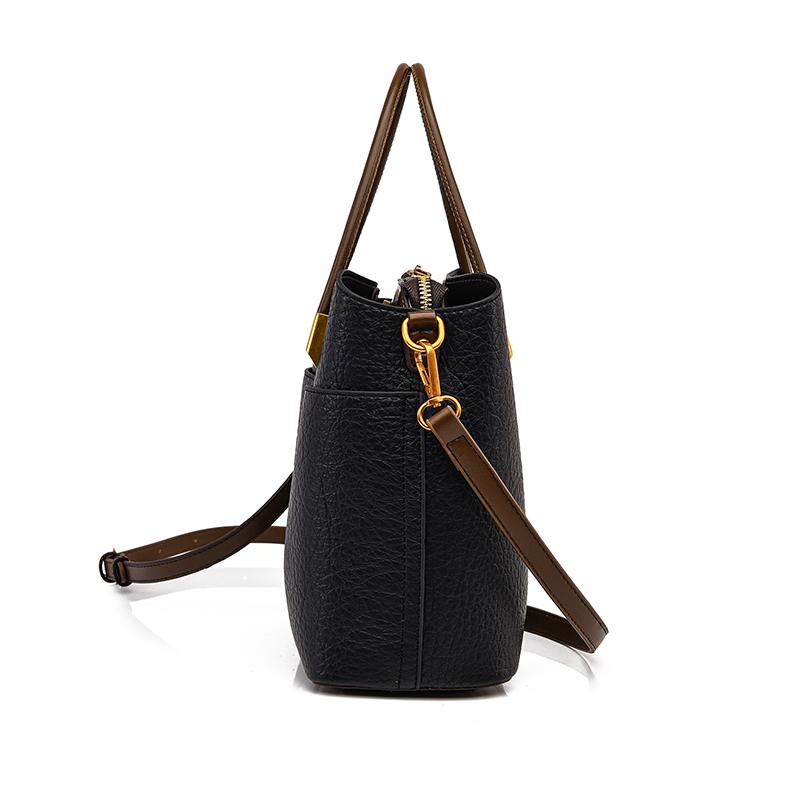 Women's PU Leather Tote Bag, Vintage Brown Bucket Handbag, Small Capacity Shoulder Crossbody Bag, Casual Daily Commuter Bag for Work Shopping Travel