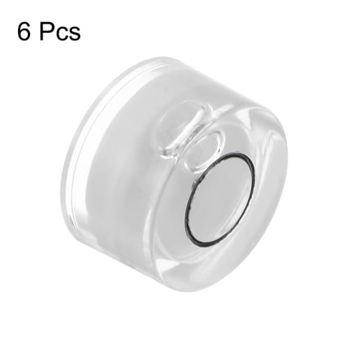 uxcell 6-Piece Round Bubble Level, 10x6mm, Mini Round Bullseye Level for Leveling Camera Tripods, Telescopes, Workshops, Turntables, and Picture Frame