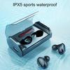 T8 Wireless Earphone Noise Reduction IPX7 Waterproof Touch Screen Bluetooth-compatible 5.1 9D Stereo Headset for Home